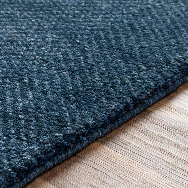 Surya Parma Hand Made Rug - 2' X 3' Scandinavian Modern Design In Wool & Viscose, Timeless Elegance! Dark Blue Viscose,Wool Pma2300-576