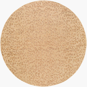 Livabliss Pismo Beach Flatweave Polypropylene Indoor Outdoor Rug for Entryway Patio Use Tan, Amber 7'10" x 7'10" Round PMB2300-710RD