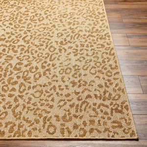 Livabliss Pismo Beach Flatweave Polypropylene Indoor Outdoor Rug for Entryway Patio Use Tan, Amber 7'10" x 7'10" Round PMB2300-710RD