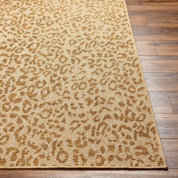 Livabliss Pismo Beach Flatweave Polypropylene Indoor Outdoor Rug for Entryway Patio Use Tan, Amber 7'10" x 7'10" Round PMB2300-710RD