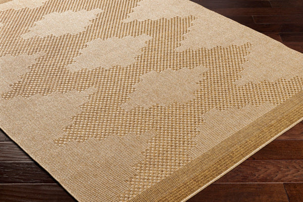 Livabliss Pismo Beach Flatweave Polypropylene Area Rug for Indoor Outdoor High Traffic Spaces Tan, Amber 7'10" x 7'10" PMB2301-710RD