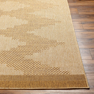Livabliss Pismo Beach Flatweave Polypropylene Area Rug for Indoor Outdoor High Traffic Spaces Tan, Amber 7'10" x 7'10" PMB2301-710RD