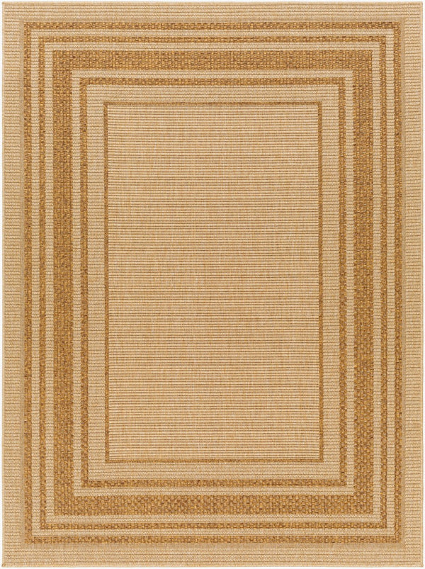 Livabliss Pismo Beach Geometric Polypropylene Outdoor Rug Weather Resistant Patio Accent Tan, Amber 2' x 2'11" PMB2304-23