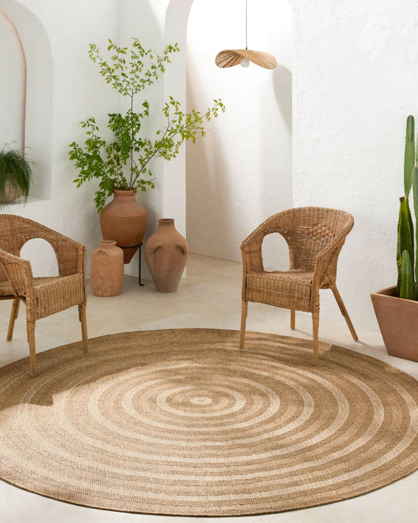 Livabliss Pismo Beach Flatweave Polypropylene Outdoor Indoor Rug Neutral Geometric Modern PMB2305-710RD