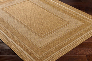 Livabliss Pismo Beach Flatweave Polypropylene Area Rug Indoor Outdoor Square Living Patio Tan, Amber 9'2" x 12' PMB2307-9212