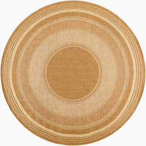 Livabliss Pismo Beach Flatweave Polypropylene Area Rug Indoor Outdoor Square Living Patio Tan, Amber 7'10" x 7'10" PMB2307-710RD