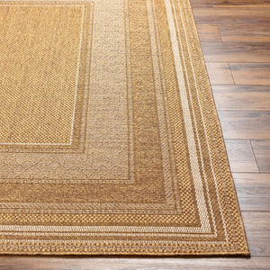 Livabliss Pismo Beach Flatweave Polypropylene Area Rug Indoor Outdoor Square Living Patio Tan, Amber 9'2" x 12' PMB2307-9212