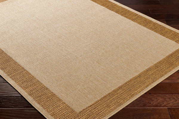 Livabliss Pismo Beach Flatweave Polypropylene Indoor Outdoor Rug for Entryways and Patios Amber, Tan 2' x 2'11" PMB2309-23