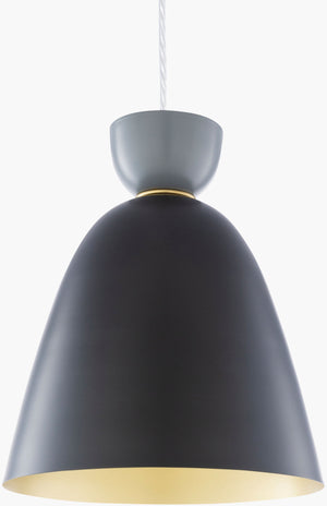 Surya Prismatic Pendant Light - 7" X 7" X 14" Modern Metal Design, Handcrafted Elegance For Your Space Fixture, Gray Iron Pmc-003