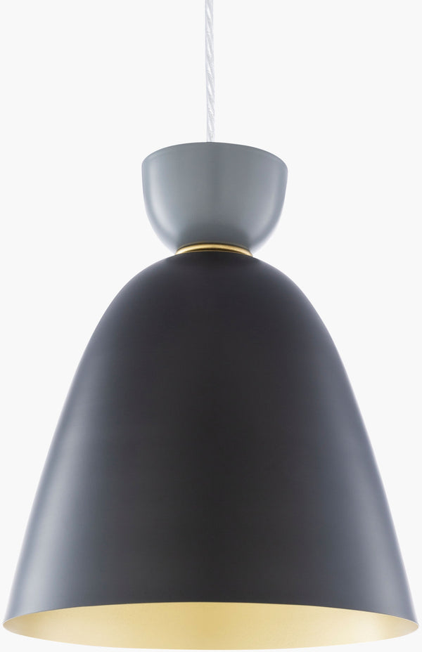 Surya Prismatic Pendant Light - 7" X 7" X 14" Modern Metal Design, Handcrafted Elegance For Your Space Fixture, Gray Iron Pmc-003