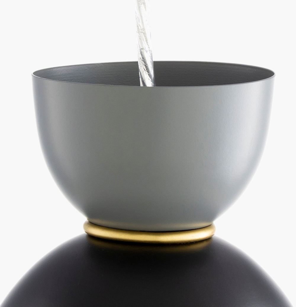 Surya Prismatic Pendant Light - 7" X 7" X 14" Modern Metal Design, Handcrafted Elegance For Your Space Fixture, Gray Iron Pmc-002