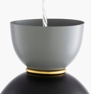 Surya Prismatic Pendant Light - 7" X 7" X 14" Modern Metal Design, Handcrafted Elegance For Your Space Fixture, Gray Iron Pmc-002