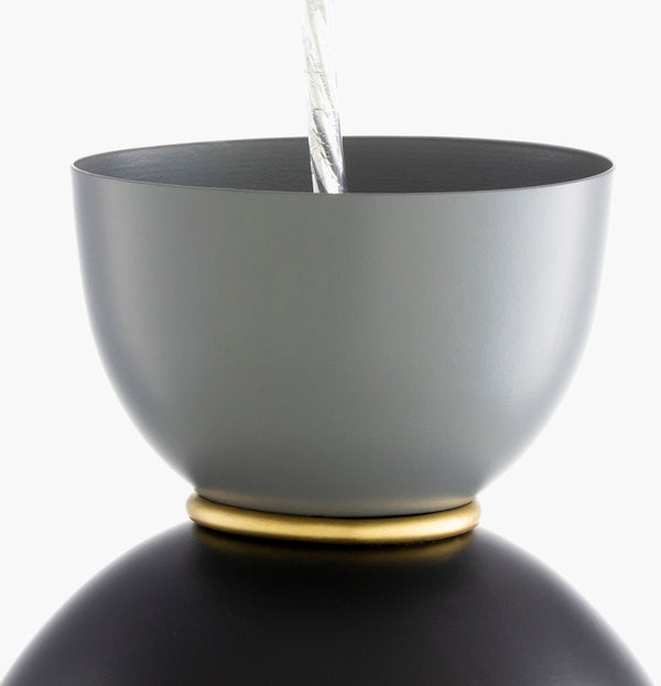 Surya Prismatic Pendant Light - 7" X 7" X 14" Modern Metal Design, Handcrafted Elegance For Your Space Fixture, Gray Iron Pmc-003