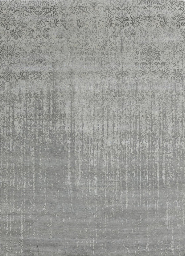 Pasargad Home Transitional Collection Hand-knotted Silk & Wool Area Rug For Modern Elegance   Pmd-825c 8x10