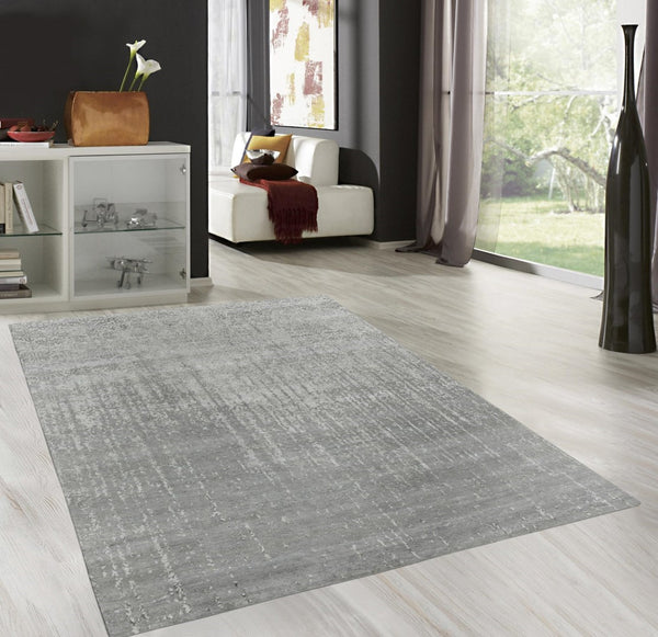 Pasargad Home Transitional Collection Hand-knotted Silk & Wool Area Rug For Modern Elegance   Pmd-825c 8x10