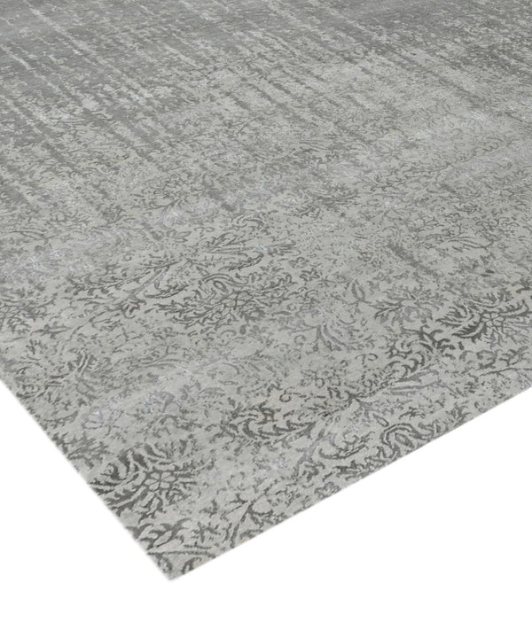 Pasargad Home Transitional Collection Hand-knotted Silk & Wool Area Rug For Modern Elegance   Pmd-825c 8x10