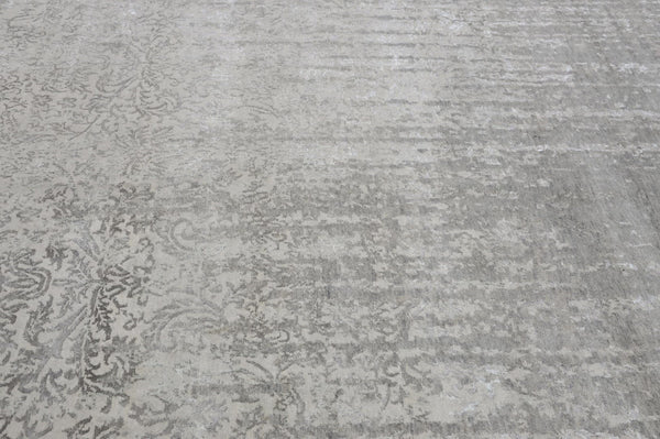 Pasargad Home Transitional Collection Hand-knotted Silk & Wool Area Rug For Modern Elegance   Pmd-825c 8x10