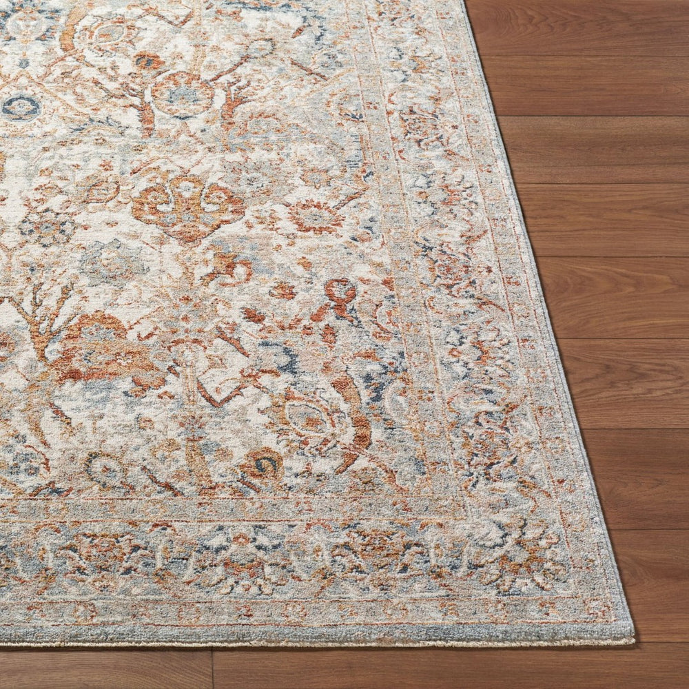 Livabliss Poem Collection Traditional Fringe Area Rug Woven Polyester for Living Dining Rooms Cream, Slate 2'7" x 3'11" PME2300-27311