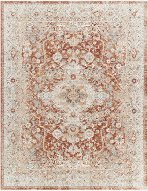 Livabliss Poem Traditional Fringe Area Rug Polyester Woven in Turkey for Living Dining Rooms Cream, Pale Blu 9' x 12'2" PME2304-9122