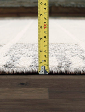 Pasargad Sutton Luxury Power Loom Striped Area Rug - Elegant Contemporary Design For Any Space   Pmf-548iv 2.07x8