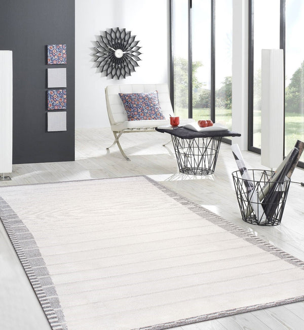Pasargad Sutton Luxury Power Loom Striped Area Rug - Elegant Contemporary Design For Any Space   Pmf-548iv 8x10
