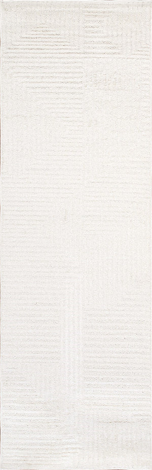 Pasargad Sutton Luxury Power Loom Striped Area Rug - Elegant Contemporary Design For Any Space   Pmf-551iv 2.07x8