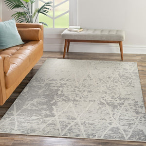 Pasargad Sutton Luxury Power Loom Striped Area Rug - Elegant Contemporary Design For Any Space   Pmf-757iv 4x6