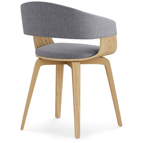 English Elm Lowell Bentwood Dining Chair - Stylish Light Grey Upholstery For Modern Comfort & Versatility B136P158843