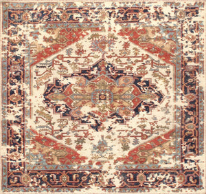 Pasargad Home Serapi Collection Hand-knotted Wool Area Rug In Elegant Rustic Earth Tones   Pmh-1 12x12