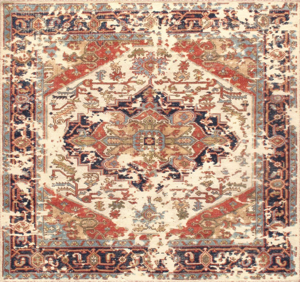 Pasargad Home Serapi Collection Hand-knotted Wool Area Rug In Elegant Rustic Earth Tones   Pmh-1 12x12