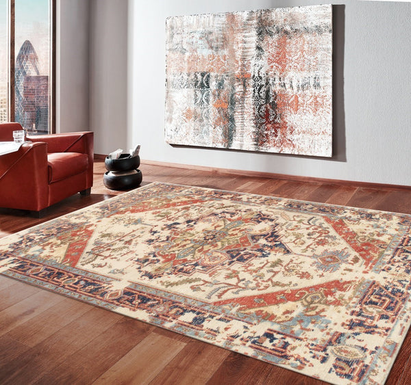 Pasargad Home Serapi Collection Hand-knotted Wool Area Rug In Elegant Rustic Earth Tones   Pmh-1 12x12