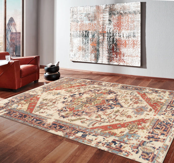 Pasargad Home Serapi Collection Hand-knotted Wool Area Rug In Elegant Rustic Earth Tones   Pmh-1 10x14