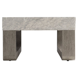 Bernhardt Bernhardt Bristol Outdoor Cocktail Table With Sand Grey Grc Top & Weathered Teak Sculptural Base K1862