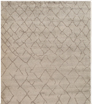 Pasargad Home Hand-knotted Moroccan Wool Area Rug - Luxurious 8'9" X 9'11" For Timeless Elegance   Pmor-18 9x10
