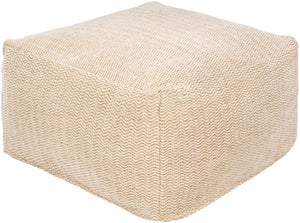 Palmetto PMPF-001 13"H x 24"W x 24"D Pouf PMPF001-242413 Livabliss Surya