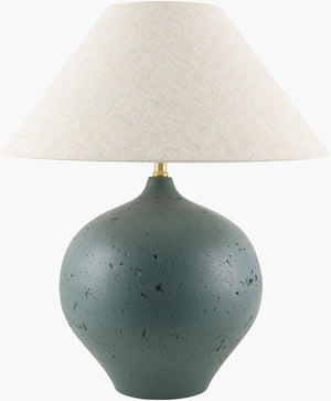 Surya Pomarico Cement Base Accent Lamp with Linen Shade for Warm Ambient Living Spaces PMR-002
