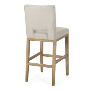 English Elm Christopher Knight Home® - 31 Inch Counter Stools Set of 2 Wheat Fabric Upholstered, Breathable L-Shaped Backrest, Modern Comfort 73531.00WHEAT