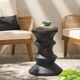 Christopher Knight Home® - Noble House - Adilynn Indoor 22" Light-Weight Concrete Side Table, Black