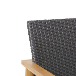 English Elm Christopher Knight Home® - BRYAN Teak Loveseat with Acacia Wood Frame and Wicker Seating, Transitional Outdoor Comfort 51" 73994.00GRY
