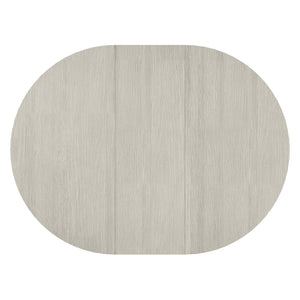 Bernhardt Bernhardt Tempo Round Dining Table With 20" Leaf — Wire‑Brushed Oak Pedestal, Satin Nickel Band Finish K2135