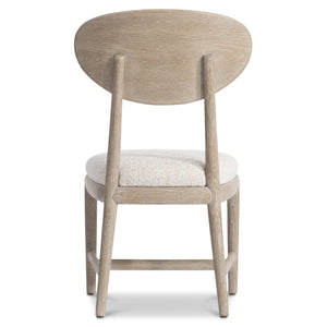 Bernhardt Bernhardt Aventura Side Chair — Midcentury Marcona Wood Frame, Curved Back, Upholstered Seat Comfort 318555