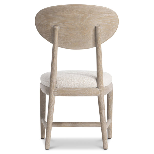 Bernhardt Bernhardt Aventura Side Chair — Midcentury Marcona Wood Frame, Curved Back, Upholstered Seat Comfort 318555