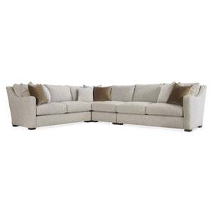Bernhardt Bernhardt Ventura Custom 4-Piece Fabric Sectional — Curved Arms, Deep Cushions, Tailored Back Pillows - Made to Order K2077