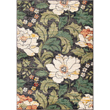 Simply Southern Cottage Jefferson Floral Machine Woven Polypropylene Transitional Made In USA Area Rug