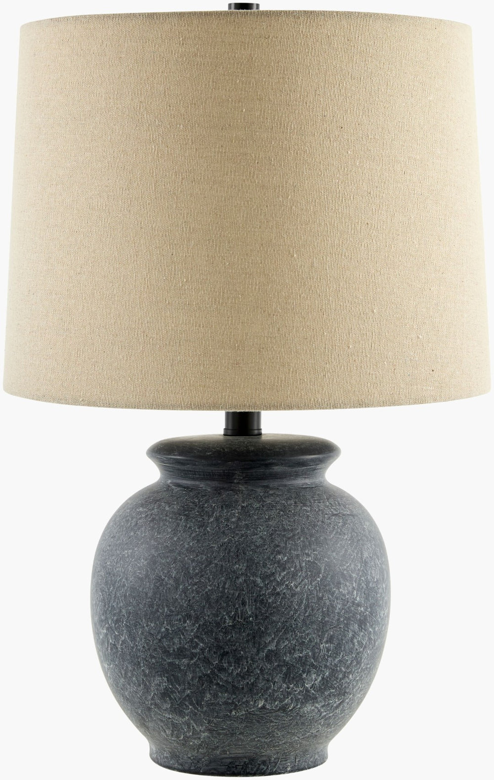 Livabliss Aponi Ceramic Table Lamp with Linen Drum Shade for Bedside or Living Room Decor PNI-001