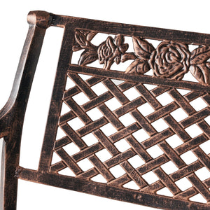 English Elm Christopher Knight Home® - TAHOE Cast Aluminum Bar Stool 29.5" Antique Copper Finish — Elegant Patterned Outdoor Patio Seating Durable 54024.00