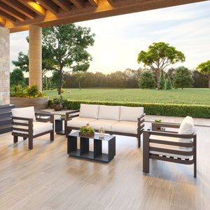 Zuo Modern Kokos Coffee Table In Charcoal - Modern Aluminum Design For Stylish Living Rooms & Lounges Gray Aluminum 704074-zuo-modern