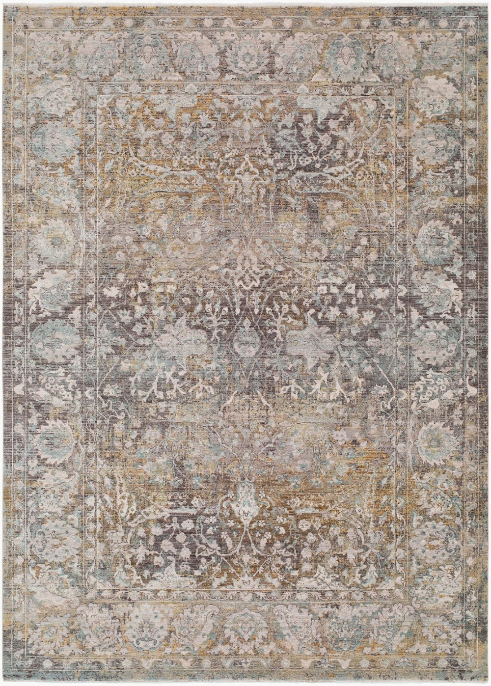 Surya Panorama Traditional Fringe Area Rug Machine Woven Viscose Blend for Living Dining Rooms 12' x 15' Rectangle PNM2300-1215