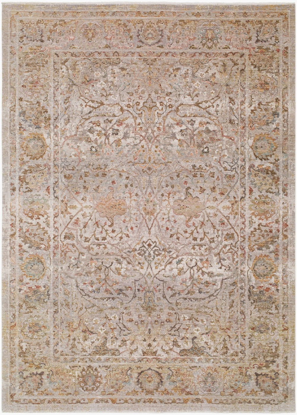 Surya Panorama Traditional Fringe Area Rug Viscose Polyester Blend Lustrous Medium Pile 6'7" x 9'6" Rectangle PNM2302-6796