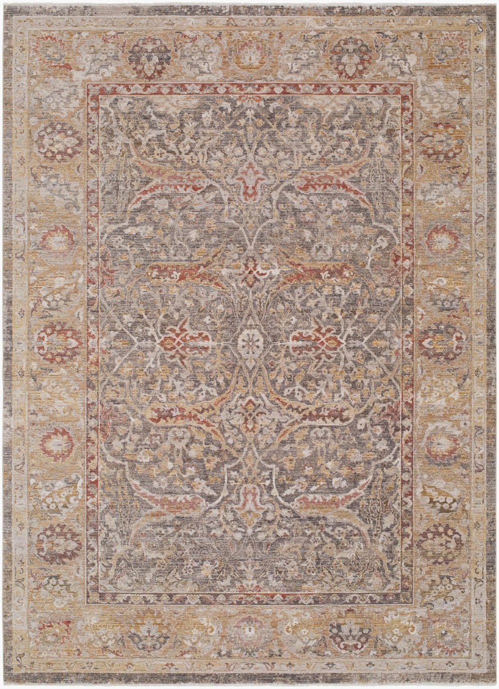 Surya Panorama Traditional Fringe Area Rug Viscose Blend Medium Pile for Large Living Rooms 3' x 10' Runner PNM2304-310